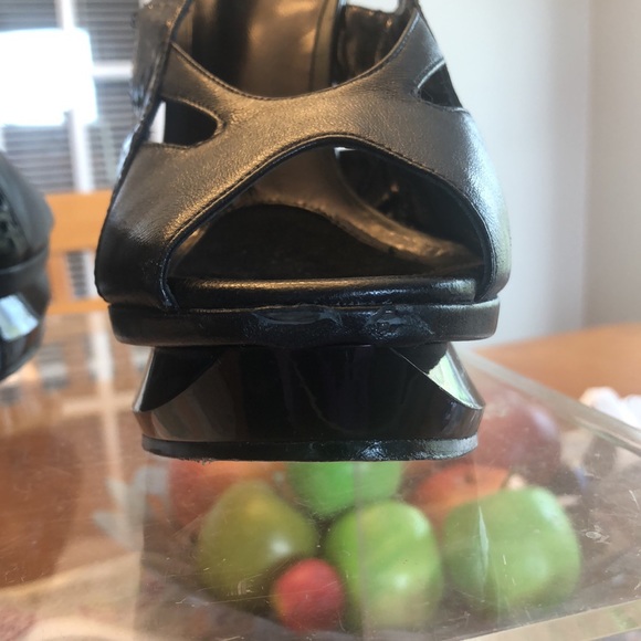 Velvet Angels Cutout Wedge Platform Slingback Heels - Picture 10 of 10